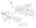 Clutch, Brake & Speed Control Linkage Diagram and Parts List for R1-18OE01 1990 Toro Lawn Tractor