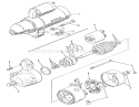Starter Diagram and Parts List for R1-18OE02 1990 Toro Lawn Tractor