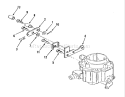 Choke Linkage Diagram and Parts List for R1-18OE02 1990 Toro Lawn Tractor
