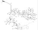 Clutch, Brake & Speed Control Linkage Diagram and Parts List for R1-18OE02 1990 Toro Lawn Tractor