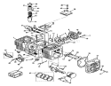 Engine Cylinder Block Diagram and Parts List for R1-20OE02 2000001-2999999 - 1992 Toro Lawn Tractor
