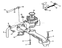 Intake Manifold Diagram and Parts List for R1-20OE02 2000001-2999999 - 1992 Toro Lawn Tractor