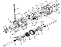 Transaxle Diagram and Parts List for R1-20OE02 2000001-2999999 - 1992 Toro Lawn Tractor
