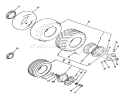 Wheels And Tires Diagram and Parts List for R1-20OE02 2000001-2999999 - 1992 Toro Lawn Tractor