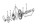 Camshaft Diagram and Parts List for R1-20OE02 2000001-2999999 - 1992 Toro Lawn Tractor
