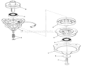 Engine Pulley & Pto Clutch Assembly Diagram and Parts List for R2-12OE01 1000001-1999999 - 1991 Toro Lawn Tractor