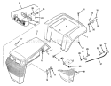 Body Assembly Diagram and Parts List for R2-12OE02 2000001-2999999 - 1992 Toro Lawn Tractor