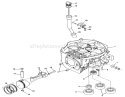 12Hp Engine Cylinder Block Assembly Diagram and Parts List for R2-12OE02 2000001-2999999 - 1992 Toro Lawn Tractor