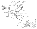 Front Axle Assembly Diagram and Parts List for R2-16BE01 2000001-2999999 - 1992 Toro Lawn Tractor