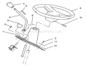 Steering Wheel And Console Assembly Diagram and Parts List for R2-16BE01 2000001-2999999 - 1992 Toro Lawn Tractor