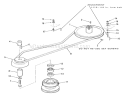 Drive Belt And Pulleys Diagram and Parts List for E2-17K502 1989 Toro Lawn Tractor