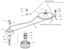 Drive Belt And Pulleys Diagram and Parts List for R2-17K502 1990 Toro Lawn Tractor