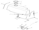 Fuel Assembly Diagram and Parts List for R3-10B404 3900001-3999999 - 1993 Toro Lawn Tractor