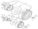 Wheel & Tire Assemblies Diagram and Parts List for R3-10B404 3900001-3999999 - 1993 Toro Lawn Tractor