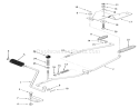 Clutch, Brake Linkage Diagram and Parts List for R3-10B401 1990 Toro Lawn Tractor