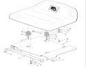Seat And Suspension Diagram and Parts List for R3-10B401 1990 Toro Lawn Tractor
