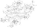 Frame Assembly Diagram and Parts List for S2-12B502 1000001-1999999 - 1991 Toro Lawn Tractor