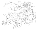 Frame, Sheet Metal And Covers Diagram and Parts List for R2-12B501 1990 Toro Lawn Tractor
