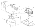 Air Cleaner-616-Z Diagram and Parts List for Y1-16OE02 1990 Toro Lawn Tractor