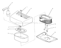 Air Cleaner Assembly Diagram and Parts List for Y1-16OEE4 2000001-2999999 - 1992 Toro Lawn Tractor