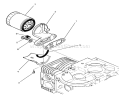 Oil Filter Assembly Diagram and Parts List for Y1-16OEE4 2000001-2999999 - 1992 Toro Lawn Tractor