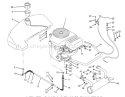 Engine & Fuel System Assembly Diagram and Parts List for Y1-16OEE4 2000001-2999999 - 1992 Toro Lawn Tractor