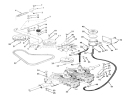 Transmission And Drive System Diagram and Parts List for Y1-12OE02 1000001-1999999 - 1991 Toro Lawn Tractor