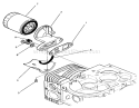 Oil Filter Assembly Diagram and Parts List for Y1-20OE03 2000001-2999999 - 1992 Toro Lawn Tractor