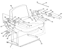 Seat Diagram and Parts List for Z1-18KE01 1986 Toro Lawn Tractor