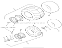 Wheels And Tires Diagram and Parts List for Z1-18KE01 1986 Toro Lawn Tractor