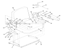 Seat Diagram and Parts List for Z1-18KE02 1987 Toro Lawn Tractor