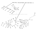 Transmission Drive Linkage Diagram and Parts List for Z1-18KE02 1987 Toro Lawn Tractor