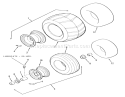 Wheels And Tires Diagram and Parts List for Z1-18KE02 1987 Toro Lawn Tractor