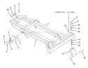 Frame, Rear Hub And Front Wheel Fork Diagram and Parts List for Z1-18KE02 1987 Toro Lawn Tractor