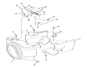 Section 4-Blower Housing And Governor Diagram and Parts List for Z1-24OE01 1988 Toro Lawn Tractor