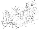 Transmission Drive Frame Diagram and Parts List for Z1-24OE04 1000001-1999999 - 1991 Toro Lawn Tractor