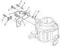 Choke Linkage Diagram and Parts List for Z1-24OE04 1000001-1999999 - 1991 Toro Lawn Tractor