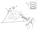 Piston And Rod Diagram and Parts List for Z1-24OE05 2000001-2999999 - 1992 Toro Lawn Tractor