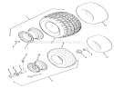 Wheels And Tires Diagram and Parts List for Z1-24OE05 2000001-2999999 - 1992 Toro Lawn Tractor