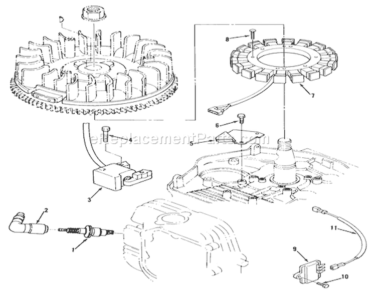 Ignition-612-Z Diagram and Parts List for Y1-12OE01 1990 Toro Lawn Tractor
