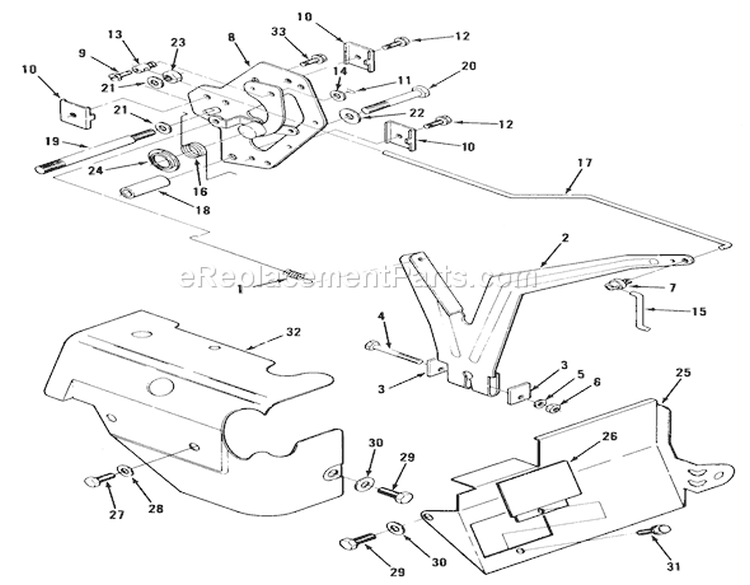 Covers & Governor Linkage-612-Z Diagram and Parts List for Y1-12OE01 1990 Toro Lawn Tractor