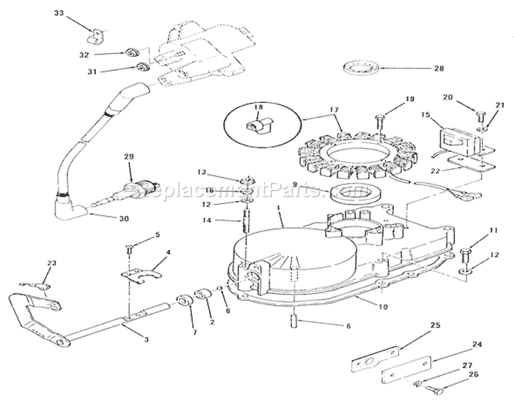 Section 9-Gearcase And Ignition Diagram and Parts List for Y1-16OE01 1989 Toro Lawn Tractor