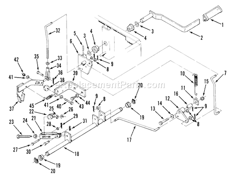 Section 6-Parking Brake Diagram and Parts List for Y1-16OE01 1989 Toro Lawn Tractor