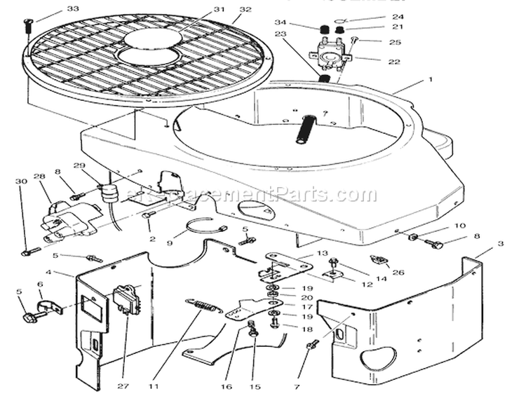 Covers, Fuel Pump, Coil, Regulator & Governor Linkage Assembly Diagram and Parts List for Y1-16OEE4 2000001-2999999 - 1992 Toro Lawn Tractor
