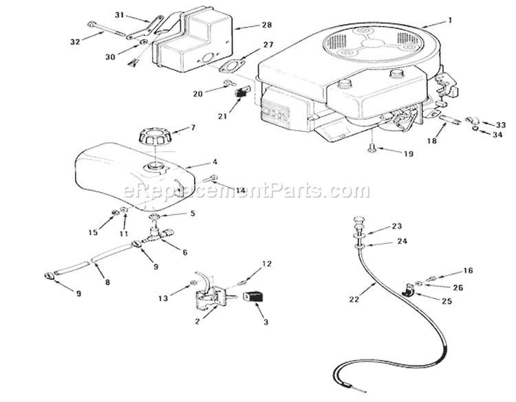 Engine, Fuel & Exhaust Systems-612-Z Diagram and Parts List for Y1-12OE02 1000001-1999999 - 1991 Toro Lawn Tractor
