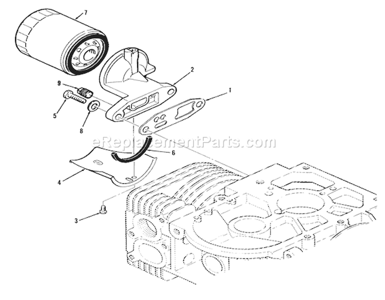 Oil Filter-616-Z, 620-Z Diagram and Parts List for Y1-12OE02 1000001-1999999 - 1991 Toro Lawn Tractor