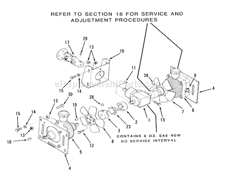 Page O Diagram and Parts List for Z1-18KE02 1987 Toro Lawn Tractor