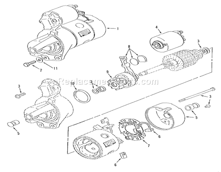 Section 4-Starter Diagram and Parts List for Z1-24OE01 1988 Toro Lawn Tractor