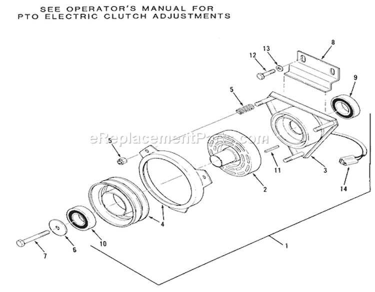 Section 7-Pto Electric Clutch Diagram and Parts List for Z1-24OE01 1988 Toro Lawn Tractor