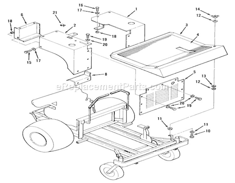 Fenders And Covers Diagram and Parts List for Z1-24OE03 1990 Toro Lawn Tractor